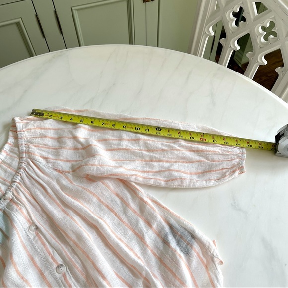 Sanctuary Linen Blend Striped Blouse Sz XS - Picture 9 of 9